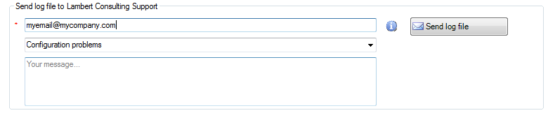 Contact to Lambert Consulting Support form