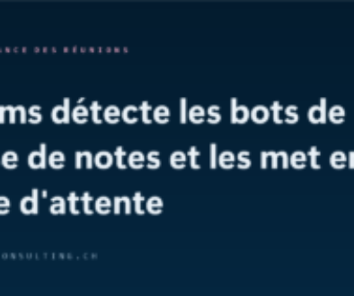 Teams détecte les bots de prise de notes et les met en salle d'attente