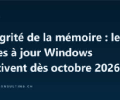 Intégrité de la mémoire : les mises à jour Windows l'activent dès octobre 2026